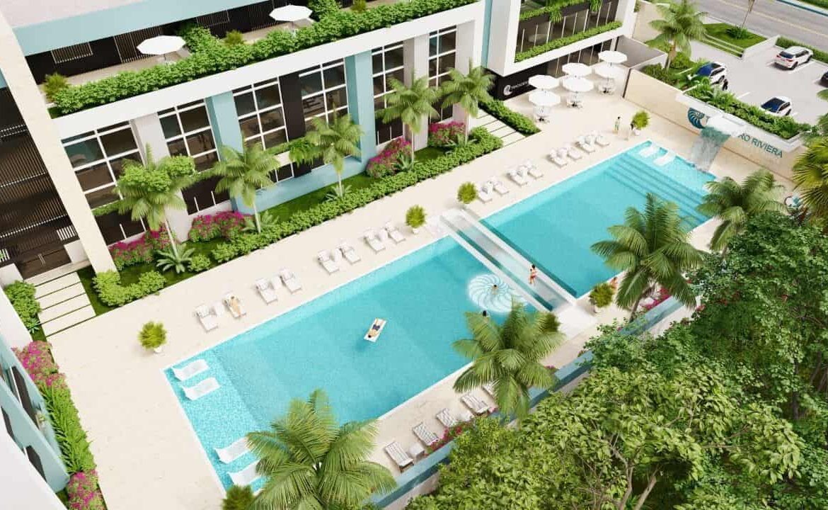 Piscina Apartamentos Tracadero Riviera - Dominicus - Perez Real Estate 