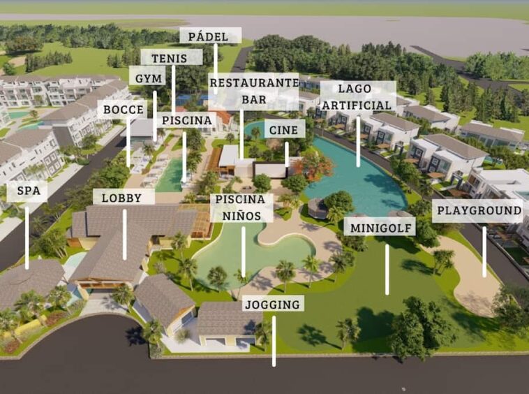 Estrella Gardens Dominicus - Perez Real Estate - Club con lago